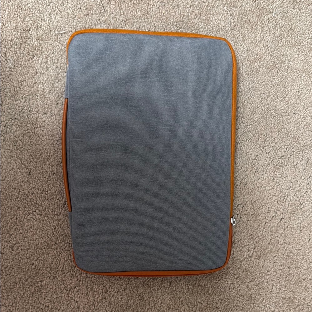 Stylish Gray and Orange laptop sleeve